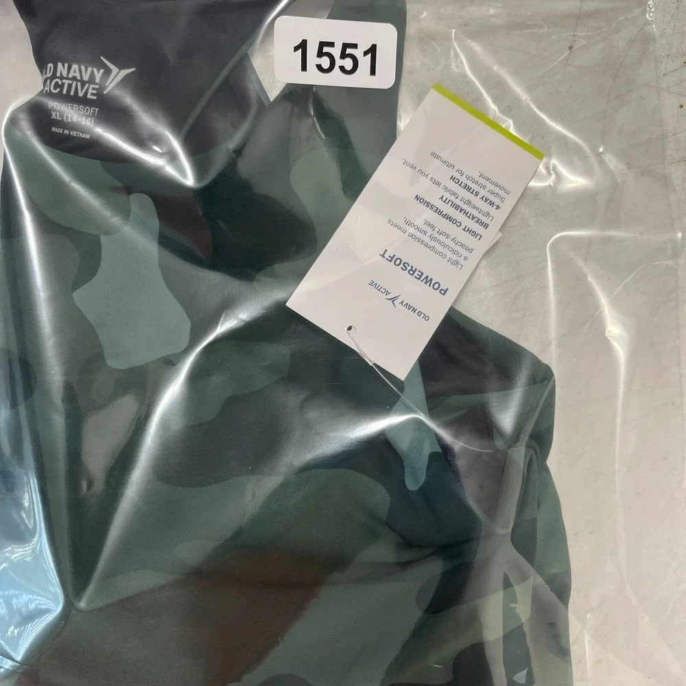 Old Navy Sports Bra Girls XL Camo PowerSoft‎ Longline Athletic Fitness Studio